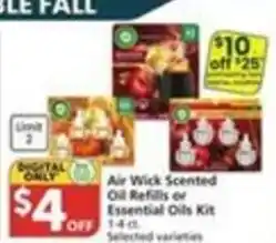 Pavilions Air Wick Scented Oil Refills or Essential Oils Kit offer