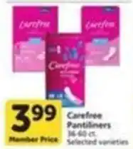 Pavilions Carefree Pantiliners offer