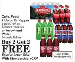 Pavilions Coke, Pepsi, 7 Up or Dr Pepper offer
