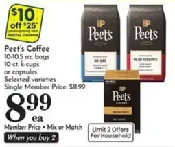 Pavilions Peet's Coffee offer