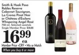 Pavilions Smith & Hook Paso Robles Reserve Cabernet Sauvignon offer