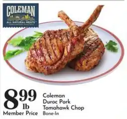 Pavilions Coleman Duroc Pork Tomahawk Chop offer