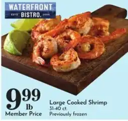 Pavilions Waterfront Bistro Large Cooked Shrimp offer