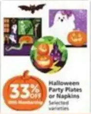 Pavilions Halloween Party Plates or Napkins offer