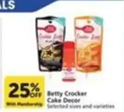 Pavilions Betty Crocker cake decor offer
