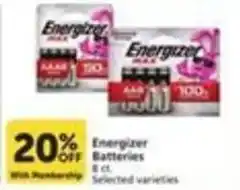 Pavilions Energizer Batteries offer