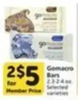 Pavilions Gomacro Bars offer