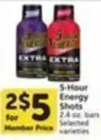 Pavilions 5-hour energy shots offer