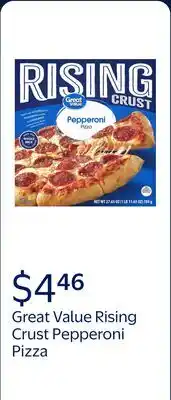 Walmart Great Value Rising Crust Pepperoni Pizza, Marinara Sauce offer
