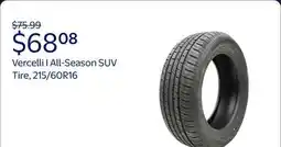 Walmart Vercelli I All Season 215/60R16 95V SUV/Crossover Tire offer