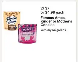 Walgreens Famous Amos, Kinder or Mother's Cookies offer