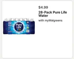 Walgreens 28-Pack Pure Life Water offer