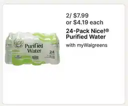 Walgreens 24-Pack Nice! Purified Water offer