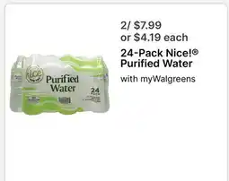 Walgreens 24-Pack Nice! Purified Water offer