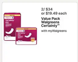 Walgreens Value Pack Walgreens Certainty offer