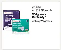 Walgreens Walgreens Certainty offer