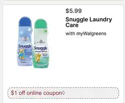 Walgreens Snuggle Laundry Care offer