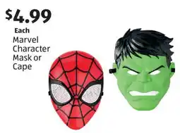 Aldi Each Marvel Character Mask or Cape offer