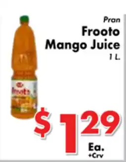 Valley Marketplace Pran Frooto Mango Juice offer