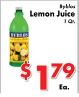 Valley Marketplace Byblos Lemon Juice offer