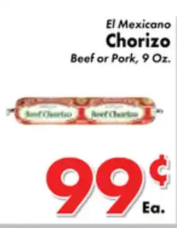 Valley Marketplace El Mexicano Chorizo offer