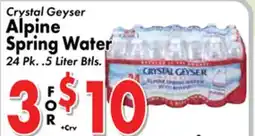 Valley Marketplace Crystal Geyser Alpine Spring Water offer