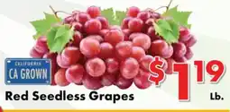Valley Marketplace Red Seedless Grapes offer