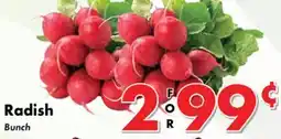 Valley Marketplace Radish Bunch offer