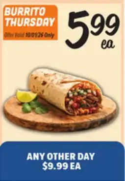 El Super Fresh BURRITO THURSDAY offer