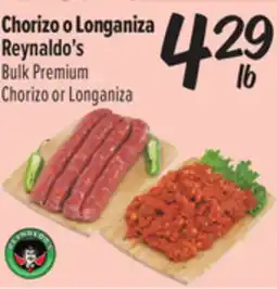 El Super Fresh Reynaldo's Bulk Premium Chorizo or Longaniza offer