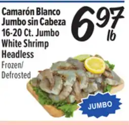 El Super Fresh 16-20 Ct. Jumbo White Shrimp Headless offer
