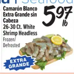 El Super Fresh Camarón Blanco Extra Grande sin Cabeza offer