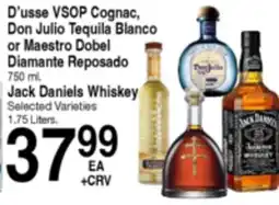 Superior Grocers D'usse VSOP Cognac, Don Julio Tequila Blanco or Maestro Dobel Diamante Reposado offer