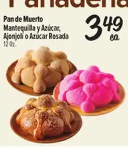 El Super Fresh Pan de Muerto Mantequilla y Azúcar, Ajonjoli o Azúcar Rosada offer