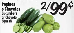 El Super Fresh Pepinos o Chayotes offer