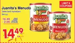 Superior Grocers Juanita's Menudo offer