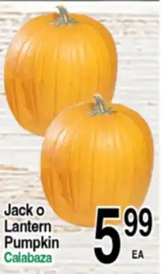Superior Grocers Jack o Lantern Pumpkin offer
