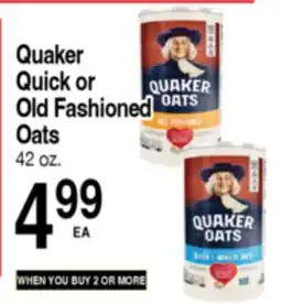 Superior Grocers Quaker Quick or Old Fashioned Oats offer