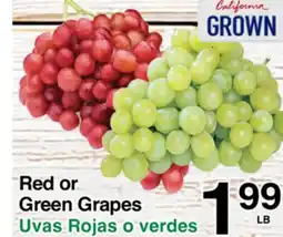 Superior Grocers Red or Green Grapes offer