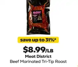 Grocery Outlet Meat District Beef Marinated Tri-Tip Roast offer