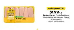 Grocery Outlet Foster Farms Fresh Boneless Skinless Chicken Breast Fillets offer