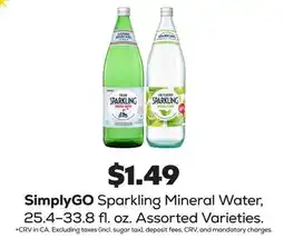 Grocery Outlet SimplyGO Sparkling Mineral Water offer