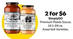 Grocery Outlet SimplyGO Premium Pasta Sauce offer