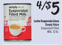 El Super Leche Evaporada Llena Simply Value offer