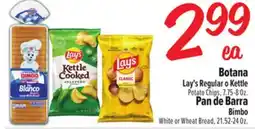 El Super Lay's Regular o Kettle Potato Chip, 7.75-8.0 Oz. Bimbo White or Wheat Bread, 21.52-24 Oz offer