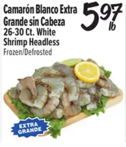 El Super Camarón Blanco Extra Grande sin Cabeza offer