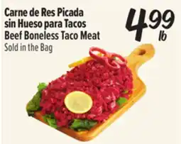 El Super Carne de Res Picada sin Hueso para Tacos / Beef Boneless Taco Meat offer