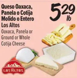 El Super Queso Oaxaca, Panela o Cotija Molido o Entero Los Altos offer