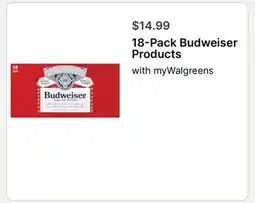 Walgreens 18-Pack Budweiser Products offer