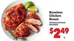 Vallarta Supermarkets Boneless Chicken Breast / PECHUGA DE POLLO SIN HUESO offer